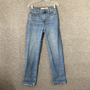 Madewell Women's Size 26T Tall Blue Classic Straight Leg Denim Jeans